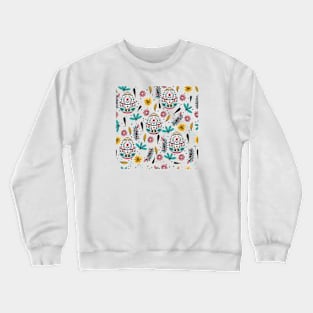 Easter seamless pattern with eggs and flowers. Crewneck Sweatshirt